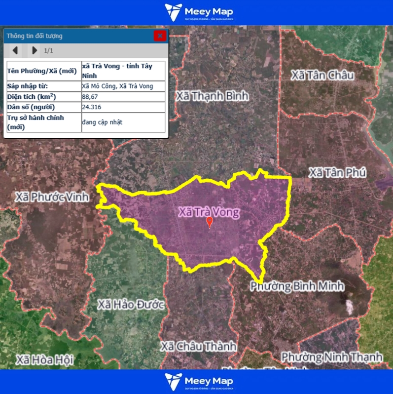 Bản đồ quy hoạch tỉnh Tây Ninh| Bản đồ Tây Ninh Sau Sáp Nhập 152 Bản đồ xã Trà Vong, Tỉnh Tây Ninh