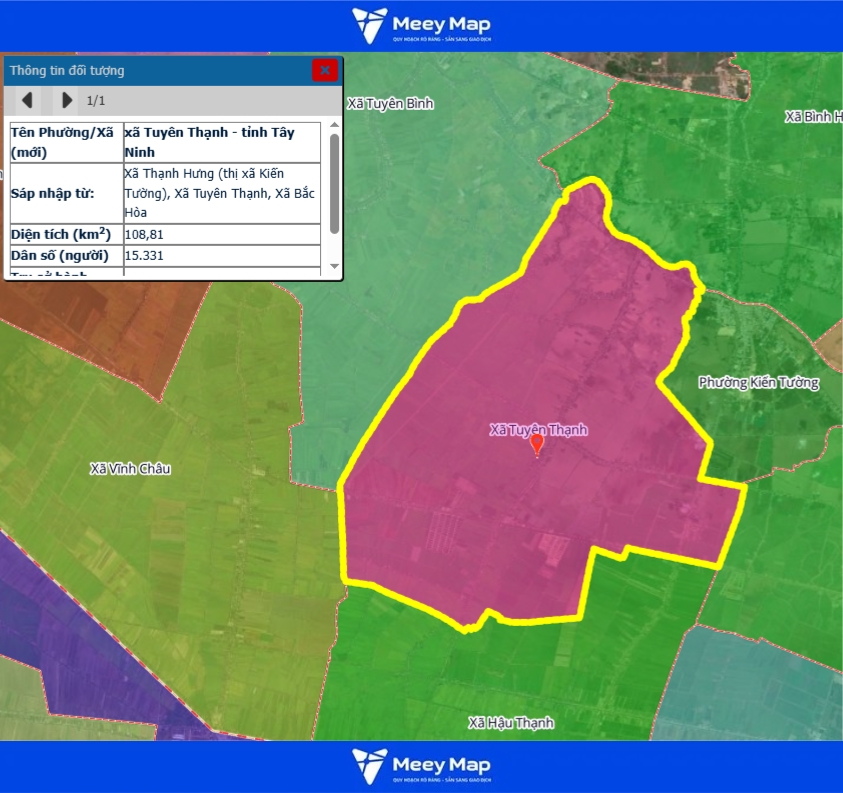 Bản đồ quy hoạch tỉnh Tây Ninh| Bản đồ Tây Ninh Sau Sáp Nhập 218 Bản đồ xã Tuyên Thạnh, Tỉnh Tây Ninh