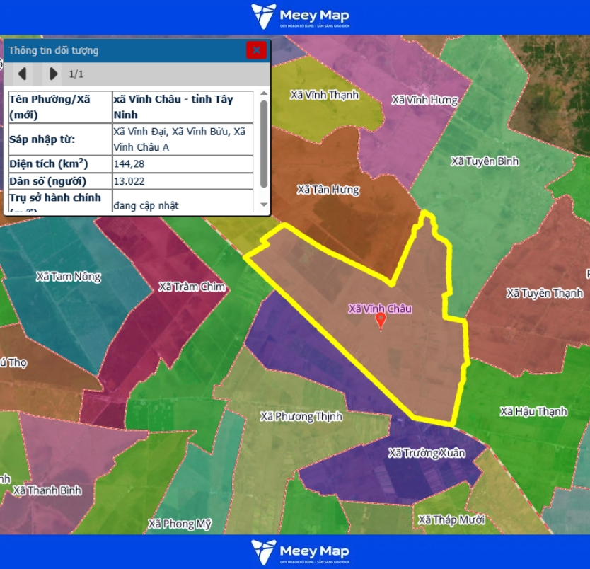 Bản đồ quy hoạch tỉnh Tây Ninh| Bản đồ Tây Ninh Sau Sáp Nhập 222 Bản đồ xã Vĩnh Châu, Tỉnh Tây Ninh