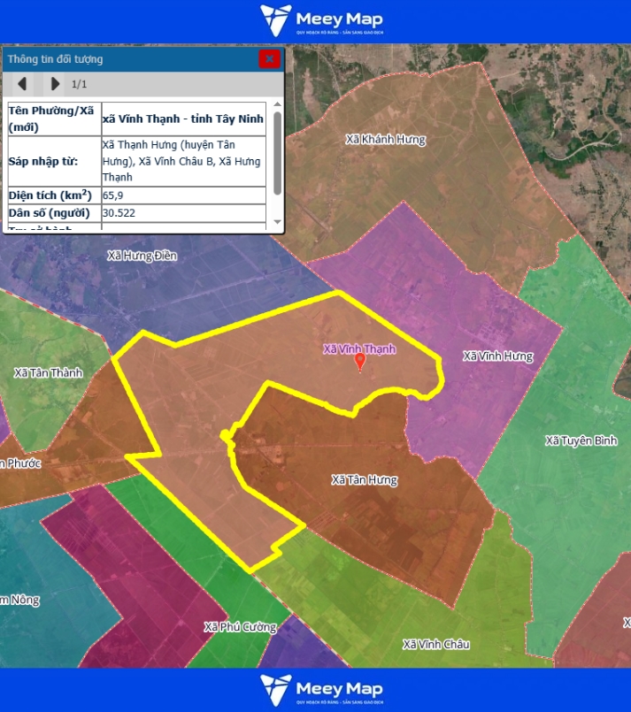 Bản đồ quy hoạch tỉnh Tây Ninh| Bản đồ Tây Ninh Sau Sáp Nhập 224 Bản đồ xã Vĩnh Thạnh, Tỉnh Tây Ninh