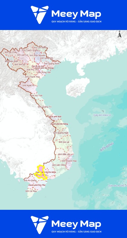 Tay Ninh tren ban do Viet Nam