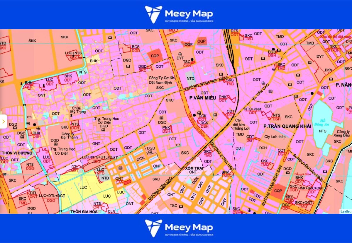 Bản đồ quy hoạch thành phố Nam Định| Kế hoạch sử dụng đất 153 Bản đồ quy hoạch phường Văn Miếu, thành phố Nam Định đến năm 2030