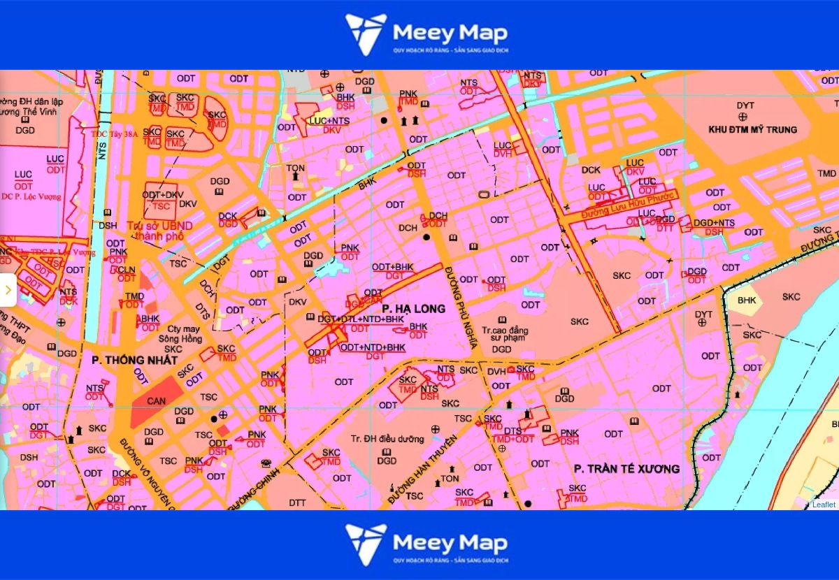 Bản đồ quy hoạch thành phố Nam Định| Kế hoạch sử dụng đất 121 Bản đồ quy hoạch phường Hạ Long, thành phố Nam Định