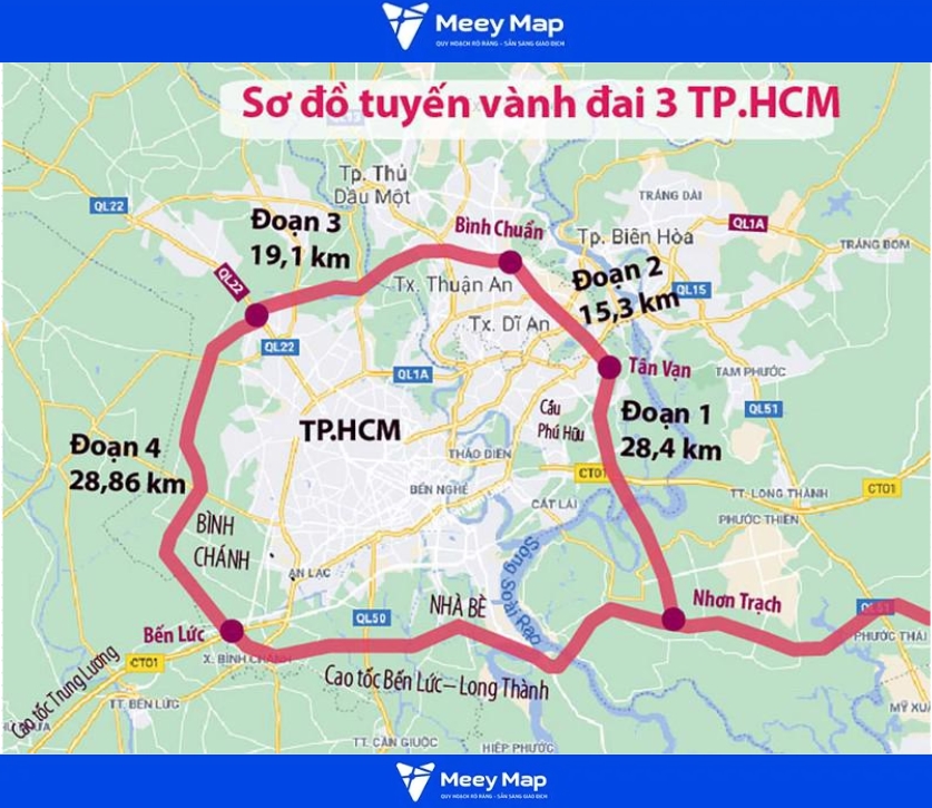 Danh Sách Các Tuyến Đường Cao Tốc Việt Nam Hiện Nay 54 Vành đai 3, TP Hồ Chí Minh