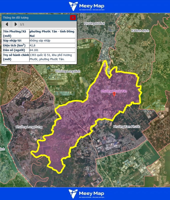 Bản đồ quy hoạch Tỉnh Đồng Nai| Bản đồ Đồng Nai Sau Sáp Nhập 149 Bản đồ Phường Phước Tân, Đồng Nai