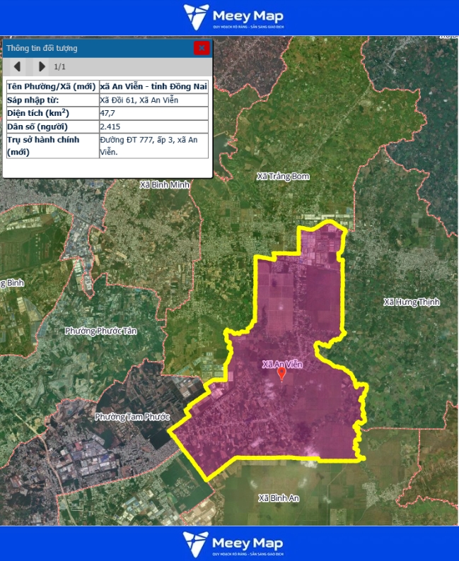 Bản đồ quy hoạch Tỉnh Đồng Nai| Bản đồ Đồng Nai Sau Sáp Nhập 174 Bản đồ Xã An Viễn, Đồng Nai