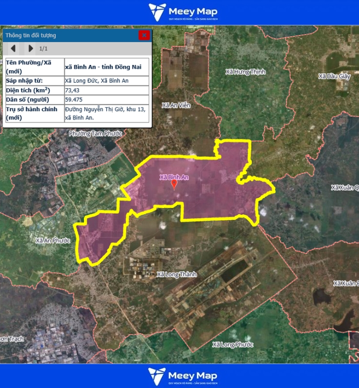 Bản đồ quy hoạch Tỉnh Đồng Nai| Bản đồ Đồng Nai Sau Sáp Nhập 165 Bản đồ Xã Bình An, Đồng Nai