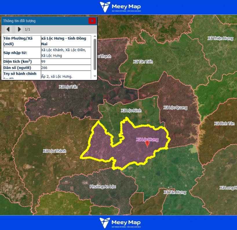 Bản đồ quy hoạch Tỉnh Đồng Nai| Bản đồ Đồng Nai Sau Sáp Nhập 207 Bản đồ Xã Lộc Hưng, Đồng Nai