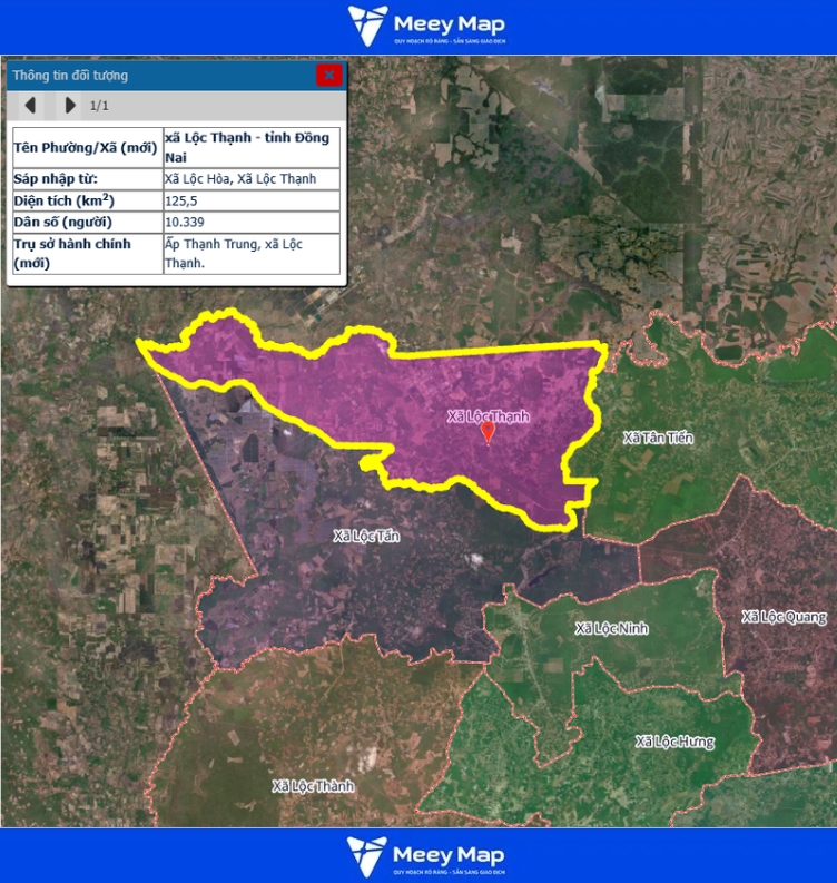 Bản đồ quy hoạch Tỉnh Đồng Nai| Bản đồ Đồng Nai Sau Sáp Nhập 209 Bản đồ Xã Lộc Thạnh, Đồng Nai