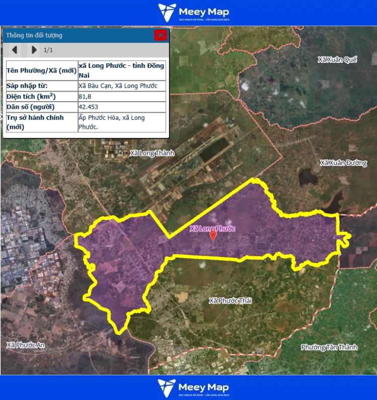 Bản đồ quy hoạch Tỉnh Đồng Nai| Bản đồ Đồng Nai Sau Sáp Nhập 167 Bản đồ Xã Long Phước, Đồng Nai