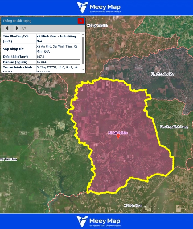 Bản đồ quy hoạch Tỉnh Đồng Nai| Bản đồ Đồng Nai Sau Sáp Nhập 214 Bản đồ Xã Minh Đức, Đồng Nai