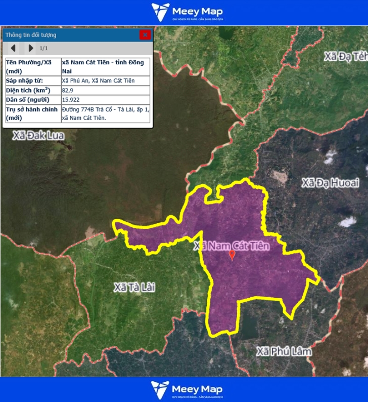 Bản đồ quy hoạch Tỉnh Đồng Nai| Bản đồ Đồng Nai Sau Sáp Nhập 197 Bản đồ Xã Nam Cát Tiên, Đồng Nai