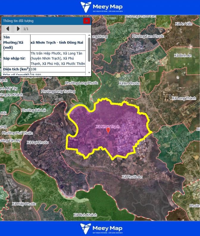 Bản đồ quy hoạch Tỉnh Đồng Nai| Bản đồ Đồng Nai Sau Sáp Nhập 170 Bản đồ Xã Nhơn Trạch, Đồng Nai