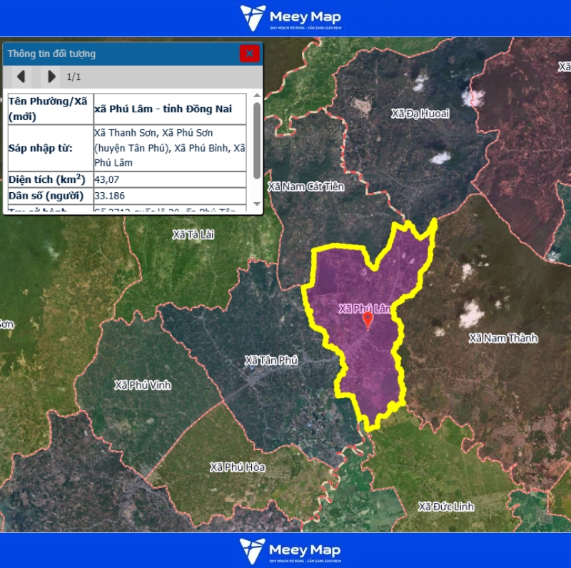 Bản đồ quy hoạch Tỉnh Đồng Nai| Bản đồ Đồng Nai Sau Sáp Nhập 199 Bản đồ Xã Phú Lâm, Đồng Nai