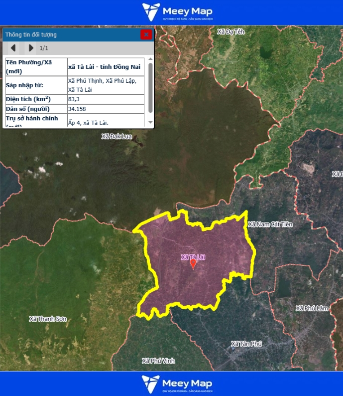 Bản đồ quy hoạch Tỉnh Đồng Nai| Bản đồ Đồng Nai Sau Sáp Nhập 196 Bản đồ Xã Tà Lài, Đồng Nai