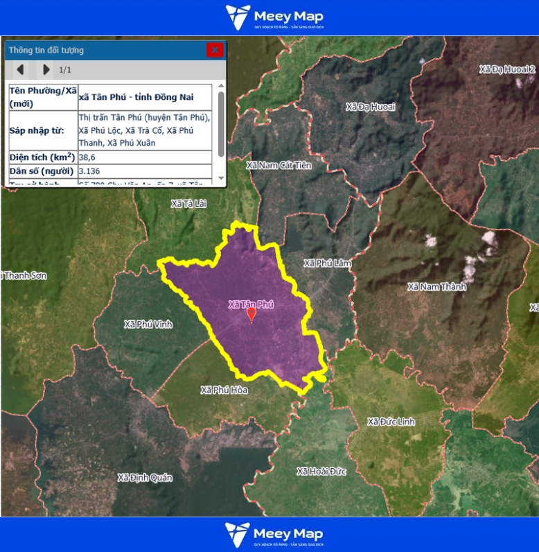 Bản đồ quy hoạch Tỉnh Đồng Nai| Bản đồ Đồng Nai Sau Sáp Nhập 198 Bản đồ Xã Tân Phú, Đồng Nai