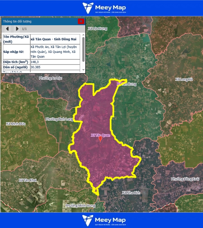 Bản đồ quy hoạch Tỉnh Đồng Nai| Bản đồ Đồng Nai Sau Sáp Nhập 211 Bản đồ Xã Tân Quan, Đồng Nai
