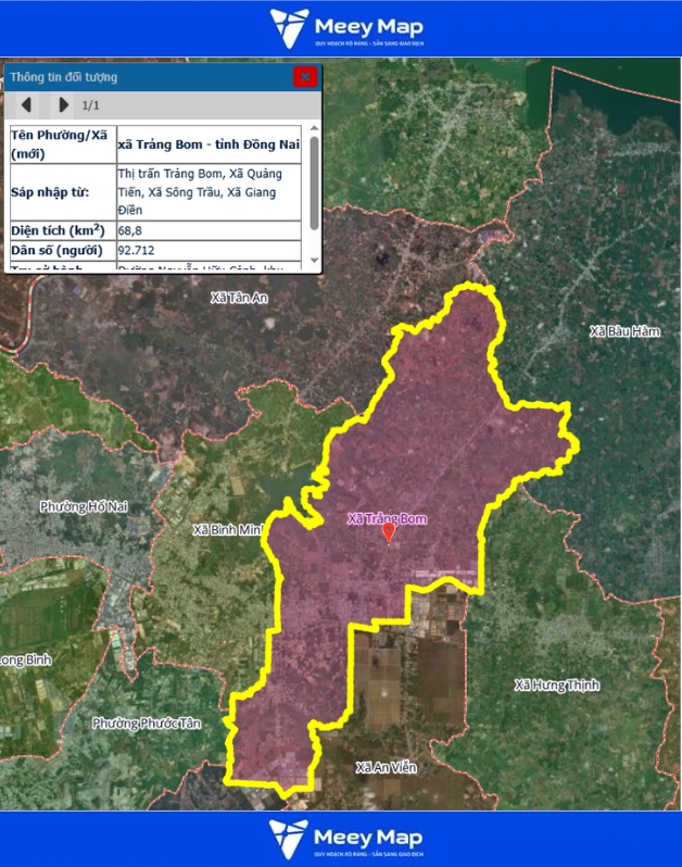 Bản đồ quy hoạch Tỉnh Đồng Nai| Bản đồ Đồng Nai Sau Sáp Nhập 173 Bản đồ Xã Trảng Bom, Đồng Nai