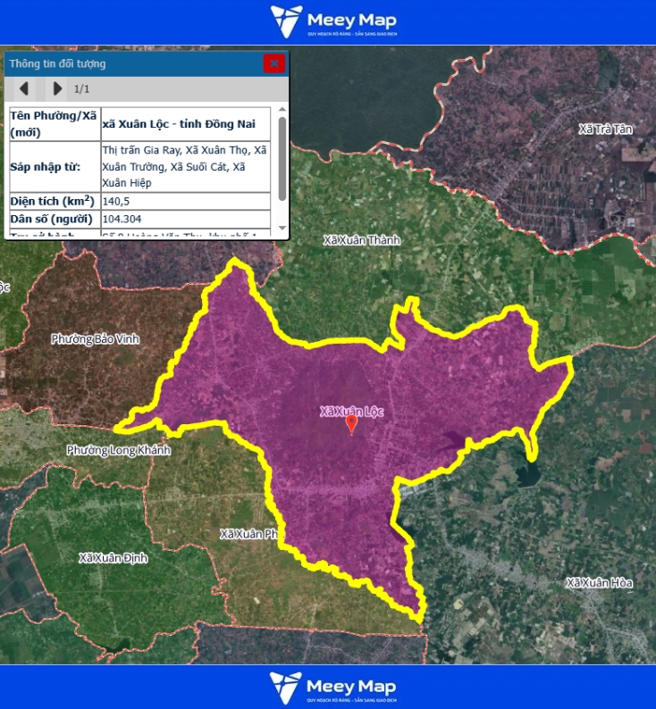 Bản đồ quy hoạch Tỉnh Đồng Nai| Bản đồ Đồng Nai Sau Sáp Nhập 183 Bản đồ Xã Xuân Lộc, Đồng Nai