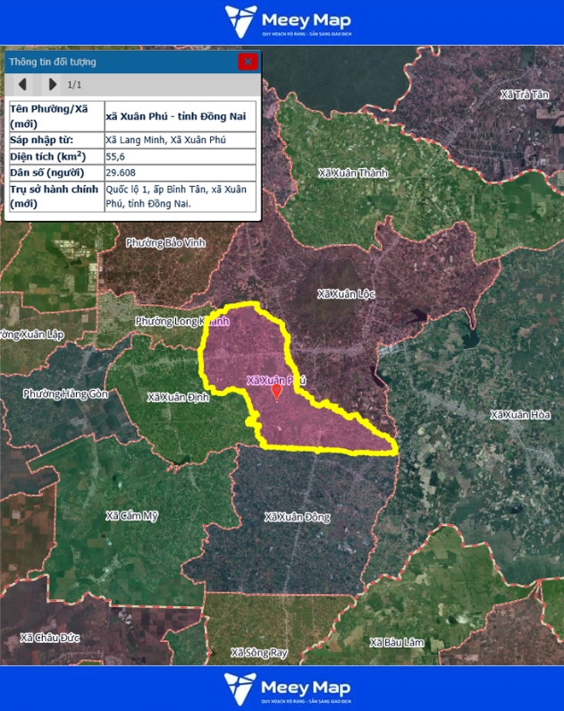 Bản đồ quy hoạch Tỉnh Đồng Nai| Bản đồ Đồng Nai Sau Sáp Nhập 181 Bản đồ Xã Xuân Phú, Đồng Nai