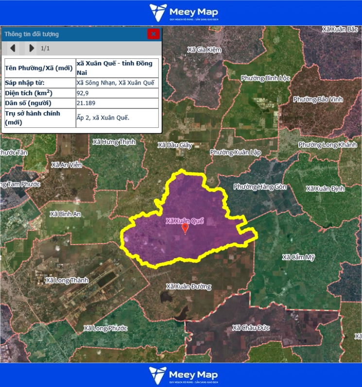 Bản đồ quy hoạch Tỉnh Đồng Nai| Bản đồ Đồng Nai Sau Sáp Nhập 186 Bản đồ Xã Xuân Quế, Đồng Nai