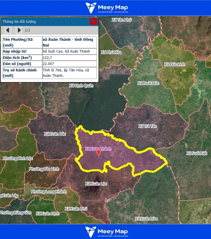 Bản đồ quy hoạch Tỉnh Đồng Nai| Bản đồ Đồng Nai Sau Sáp Nhập 184 Bản đồ Xã Xuân Thành, Đồng Nai