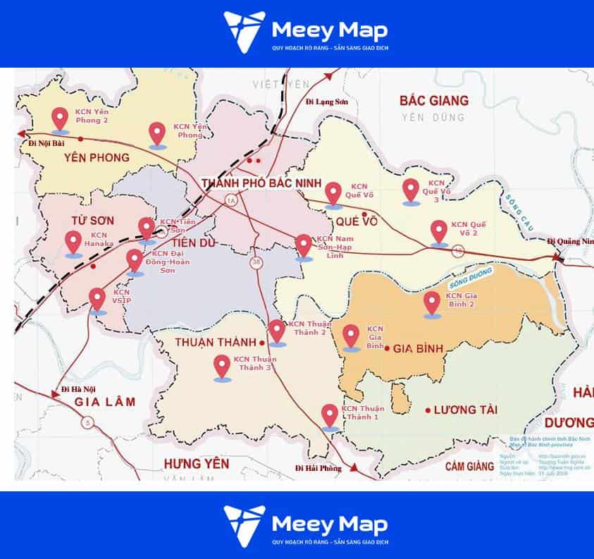 Xem bản đồ quy hoạch Bắc Ninh online