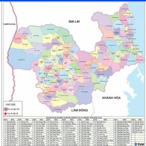 Bản đồ hành chính tỉnh Đắk Lắk