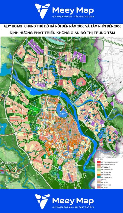 Bản đồ quy hoạch Hà Nội đến năm 2050