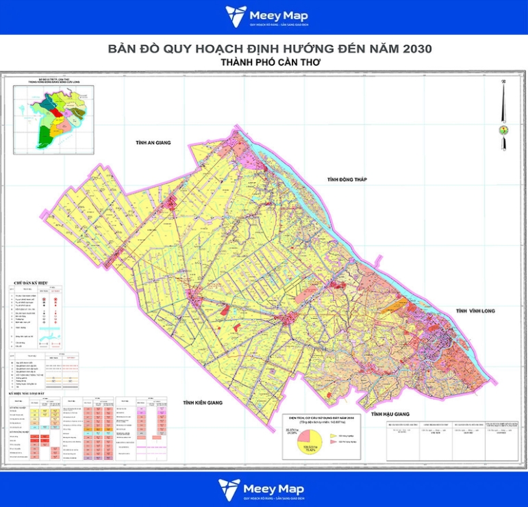 Phân biệt bản đồ địa chính và bản đồ quy hoạch 9 Bản đồ quy hoạch thành phố Cần Thơ