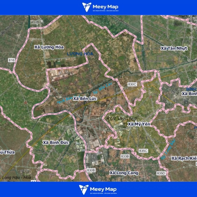 Bản đồ tỉnh Tây Ninh Sau Sáp Nhập 2026 162 Bản đồ xã Bến Lức, Tây Ninh