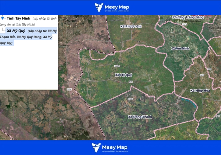 Bản đồ tỉnh Tây Ninh Sau Sáp Nhập 2026 149 Bản đồ xã Mỹ Quý, Tây Ninh
