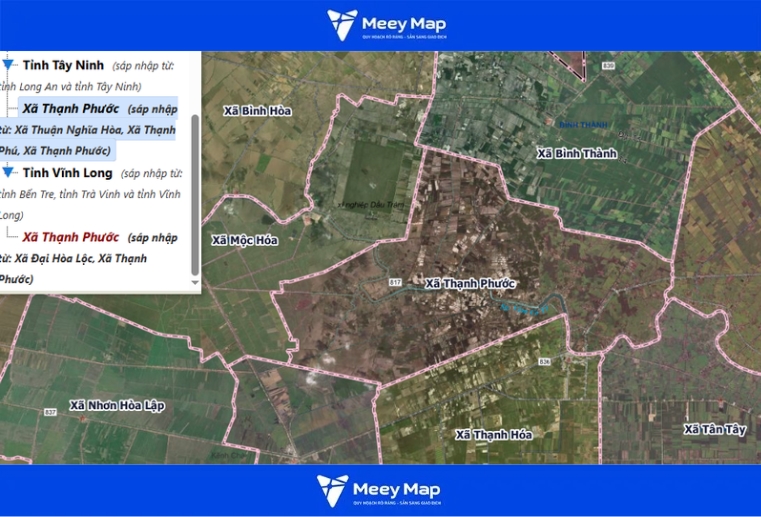 Bản đồ tỉnh Tây Ninh Sau Sáp Nhập 2026 142 Bản đồ xã Thạnh Phước, Tây Ninh