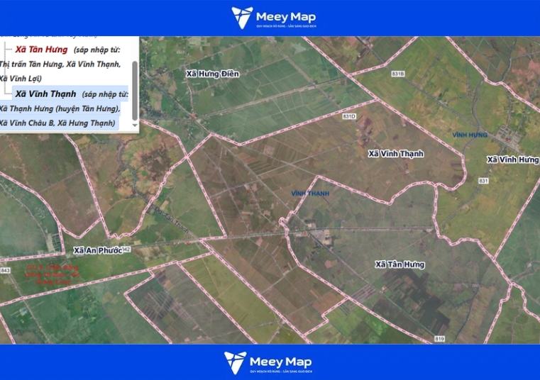 Bản đồ tỉnh Tây Ninh Sau Sáp Nhập 2026 127 Bản đồ xã Vĩnh Thạnh, Tây Ninh
