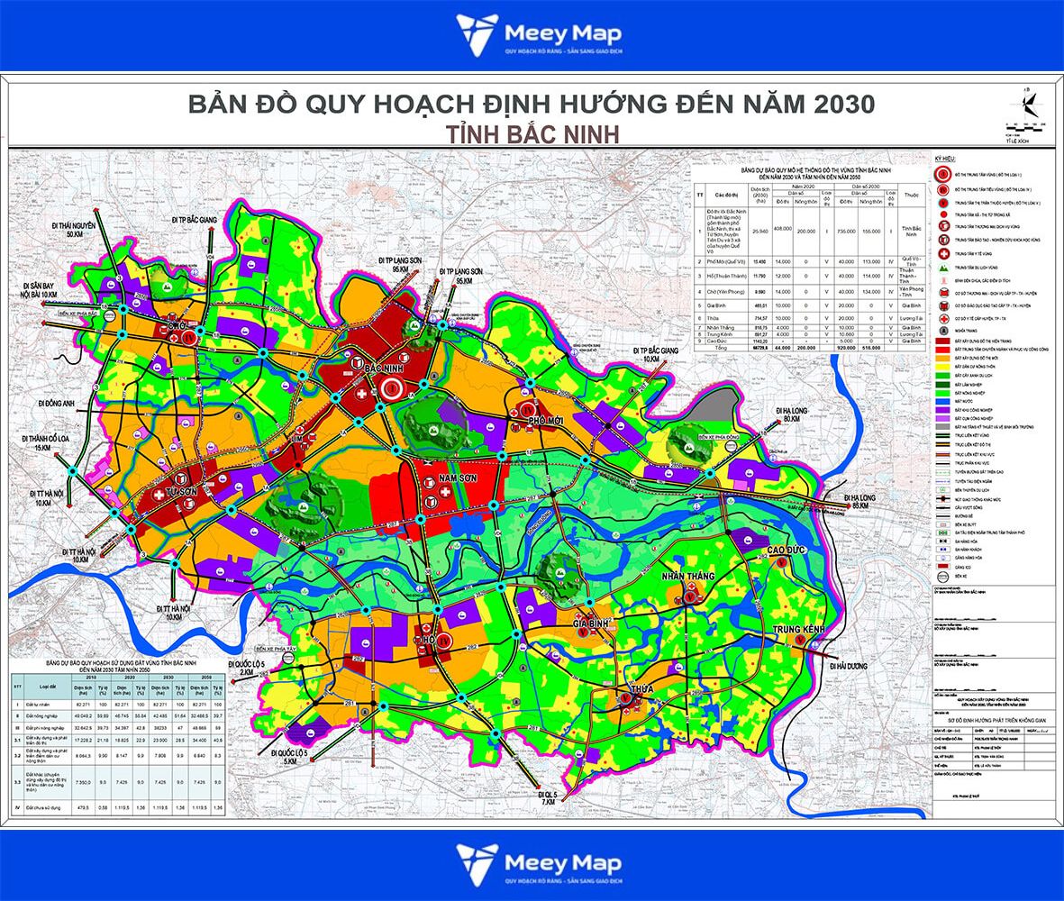 Bản đồ quy hoạch Bắc Ninh 2030