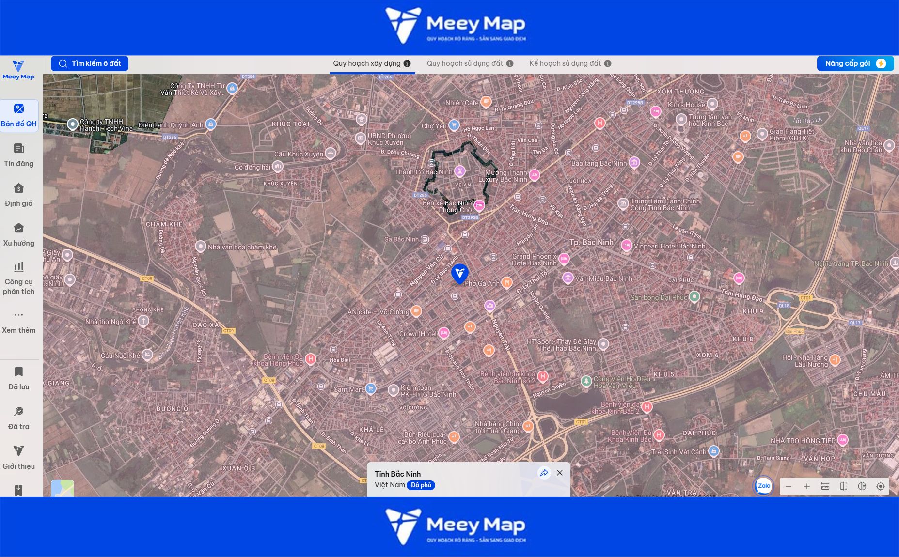 Xem bản đồ quy hoạch Bắc Ninh online