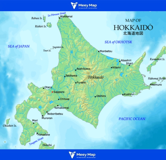 Bản đồ Nhật Bản - Japan khổ Lớn Phóng To Năm 2026 72 Bản đồ Hokkaido