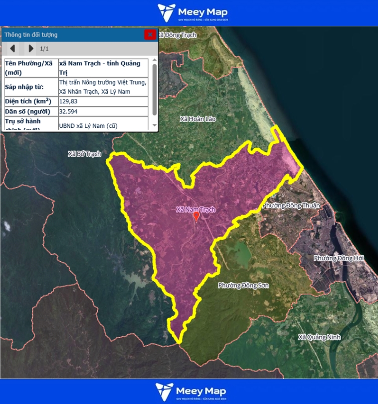 Bản Đồ Tỉnh Quảng Trị Sau Sáp Nhập | Quy hoạch Sử Dụng Đất 101 Bản đồ Xã Nam Trạch, Quảng Trị