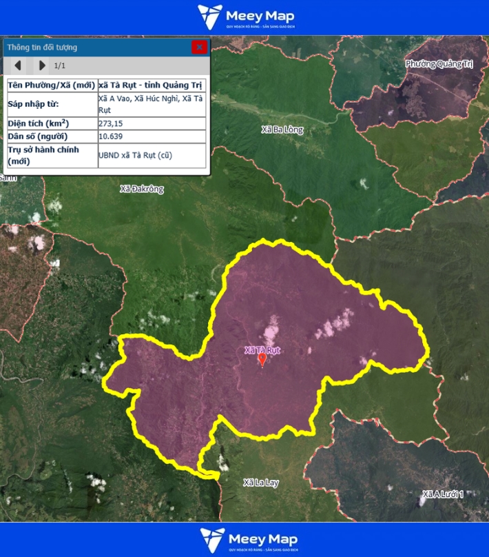 Bản Đồ Tỉnh Quảng Trị Sau Sáp Nhập | Quy hoạch Sử Dụng Đất 123 Bản đồ Xã Tà Rụt, Quảng Trị