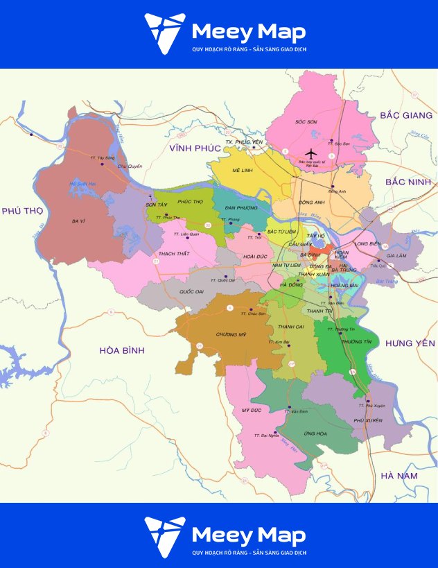 Ban do quan huyen Ha Noi moi nhat 2025