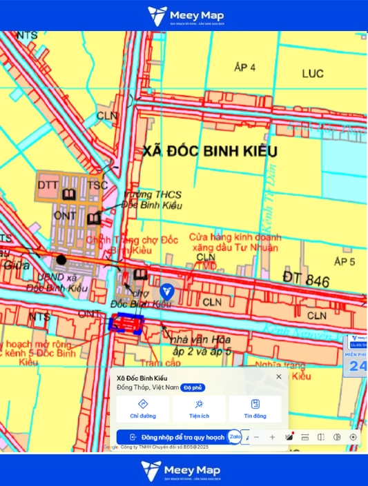 Bản đồ quy hoạch Tỉnh Đồng Tháp| Bản đồ Đồng Tháp Sau Sáp Nhập 264 Bản đồ quy hoạch xã Đốc Binh Kiểu, Đồng Tháp