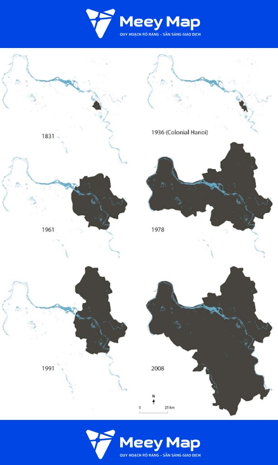 Ha Noi mo rong qua cac thoi ky