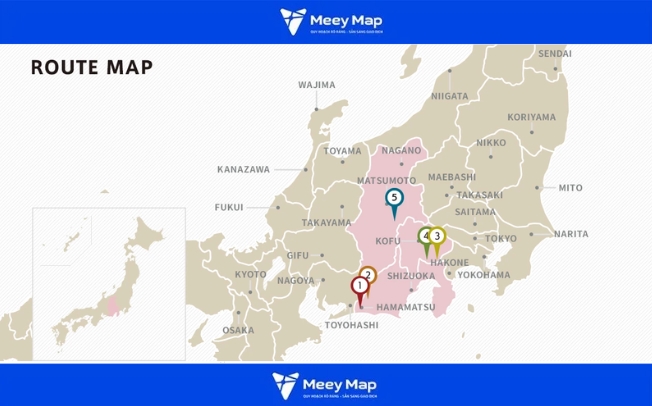 Bản đồ Nhật Bản - Japan khổ Lớn Phóng To Năm 2026 70 Núi Phú Sĩ