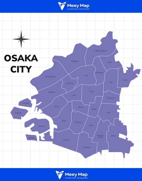 Bản đồ Nhật Bản - Japan khổ Lớn Phóng To Năm 2026 71 Bản đồ Osaka