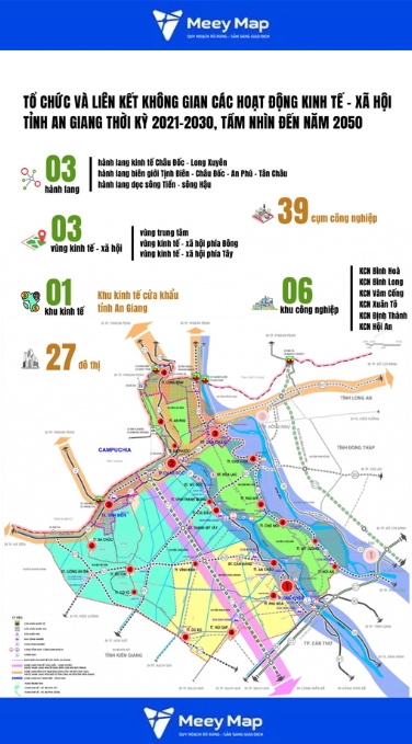 Bản đồ quy hoạch tỉnh An Giang| Bản đồ An Giang Sau Sáp Nhập 125 Quy hoạch sử dụng đất và không gian phát triển tỉnh An Giang