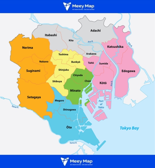 Bản đồ Nhật Bản - Japan khổ Lớn Phóng To Năm 2026 68 Tokyo – Thành phố hiện đại bậc nhất