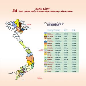 Danh sách tỉnh, thành phố theo địa giới hành chính mới sau sáp nhập