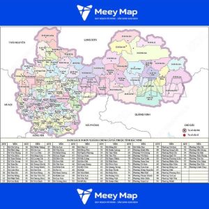 Bản đồ hành chính tỉnh Bắc Ninh sáp nhập 2025