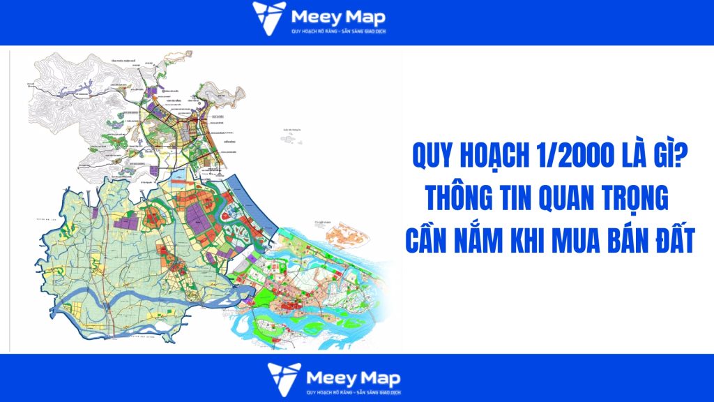 Quy hoạch 1/2000 thể hiện cách tổ chức không gian và phân chia chức năng sử dụng đất trong một khu vực đô thị với tỷ lệ bản đồ 1/2000