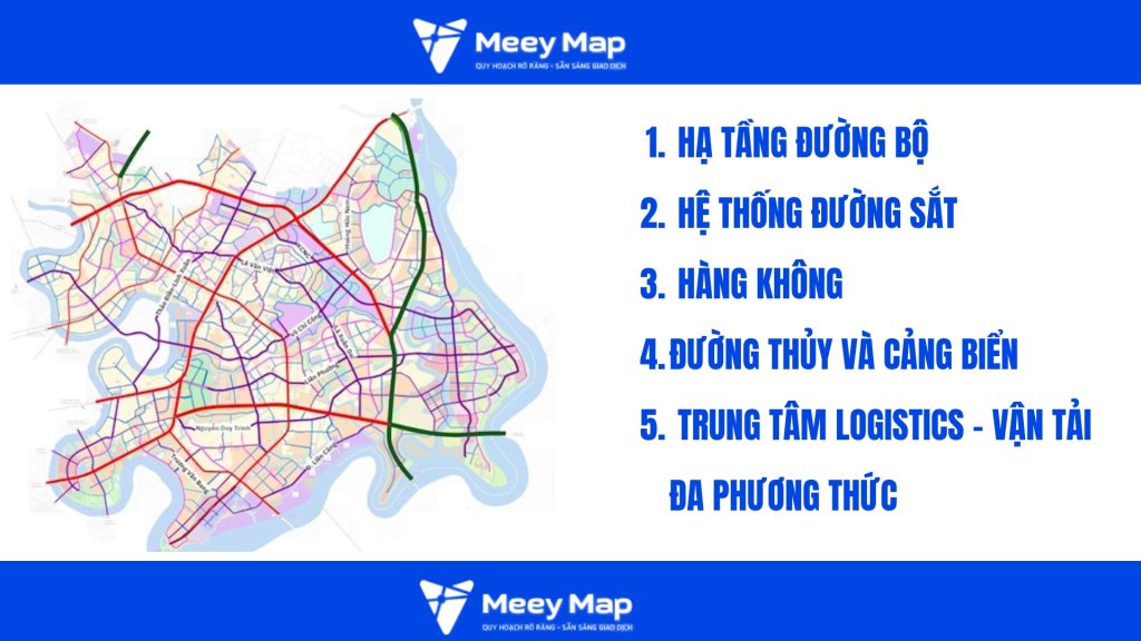 Quy hoạch giao thông vận tải và định hướng phát triển hạ tầng kết nối vùng 5 Các nhóm quy hoạch giao thông vận tải trọng điểm